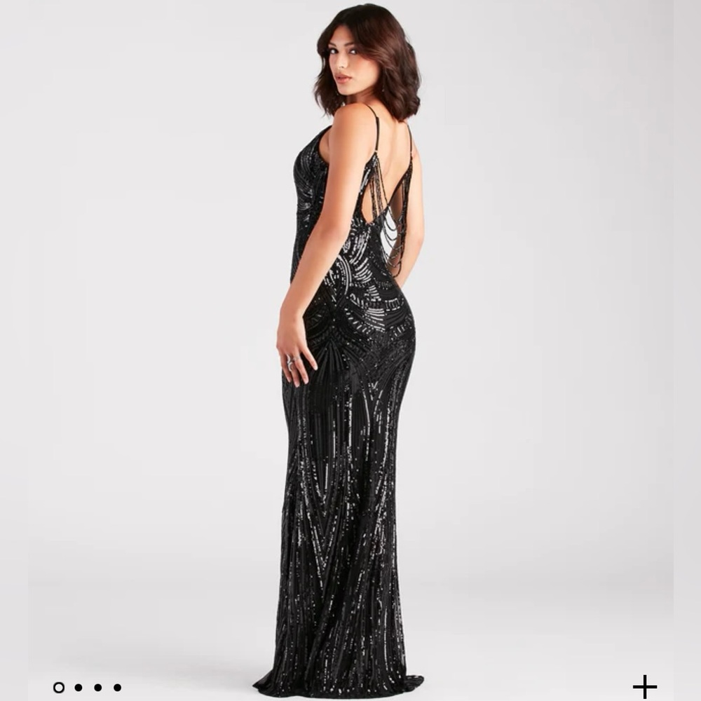 Pauline Formal Sequin Draped
Bead Mermaid Dress